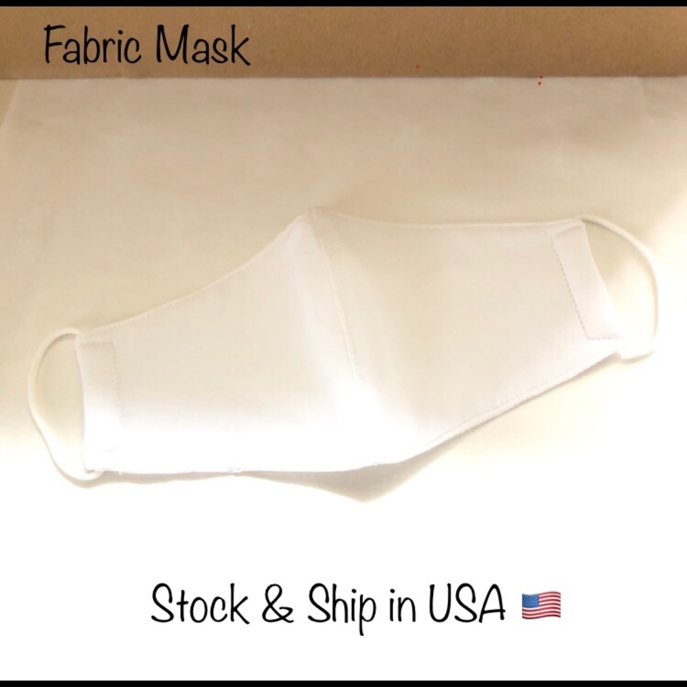 1 pc Fabric Mask #WHITE 🤍